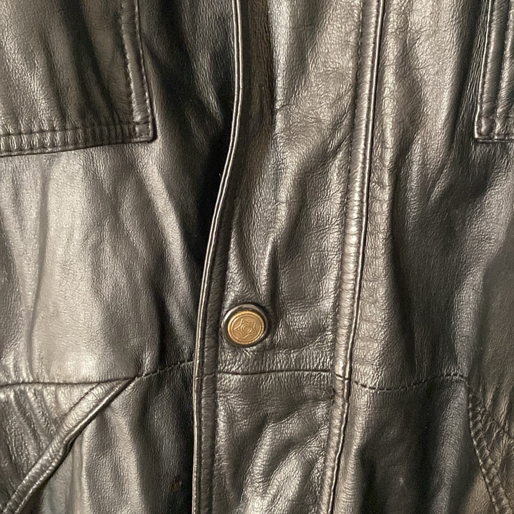 Men’s Black KS Leather Coat - Picture 4 of 7